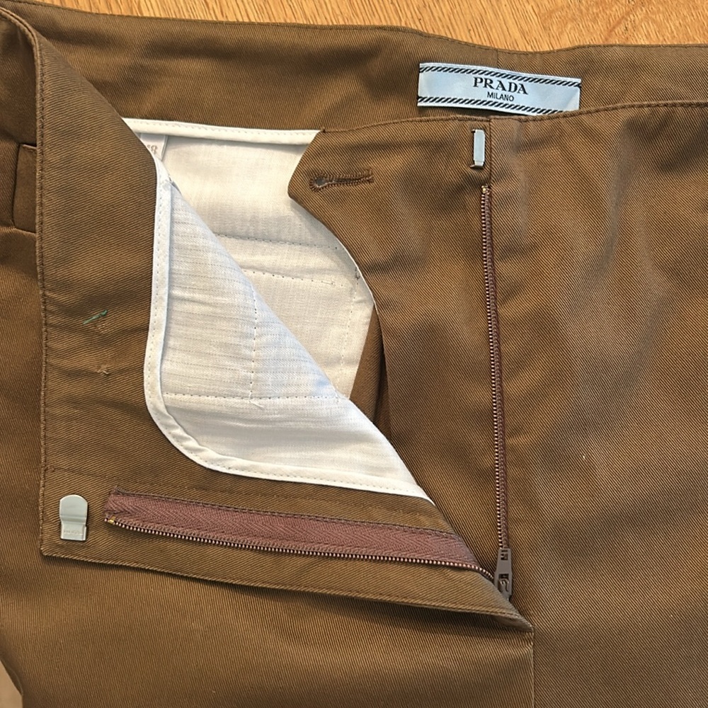 Prada Cotton Stretch Straight Leg Pant Size 48 Italy 12 US - Picture 11 of 13